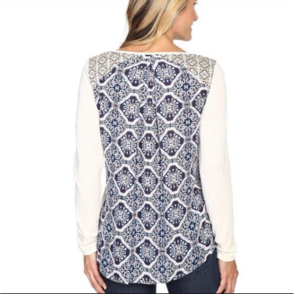 PrAna boho Chic Mandala Jivani Top Long Sleeves mosaic pattern athleisure Medium - Picture 3 of 12